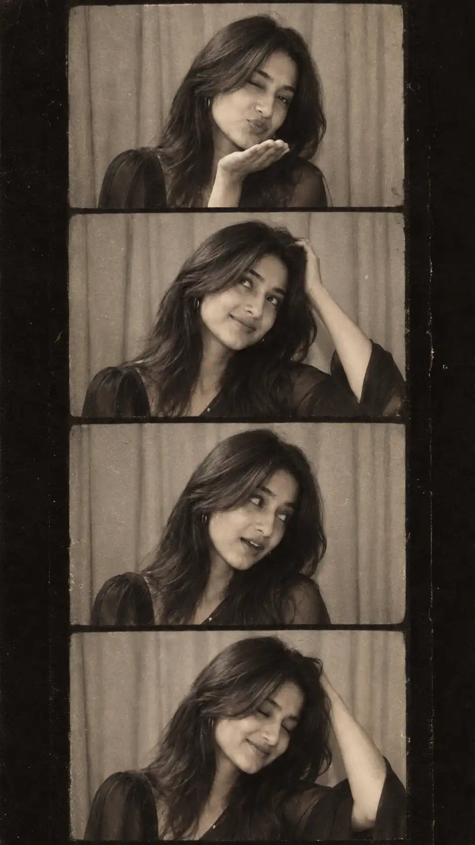 Example result for Vintage Photo Booth Strip AI image prompt