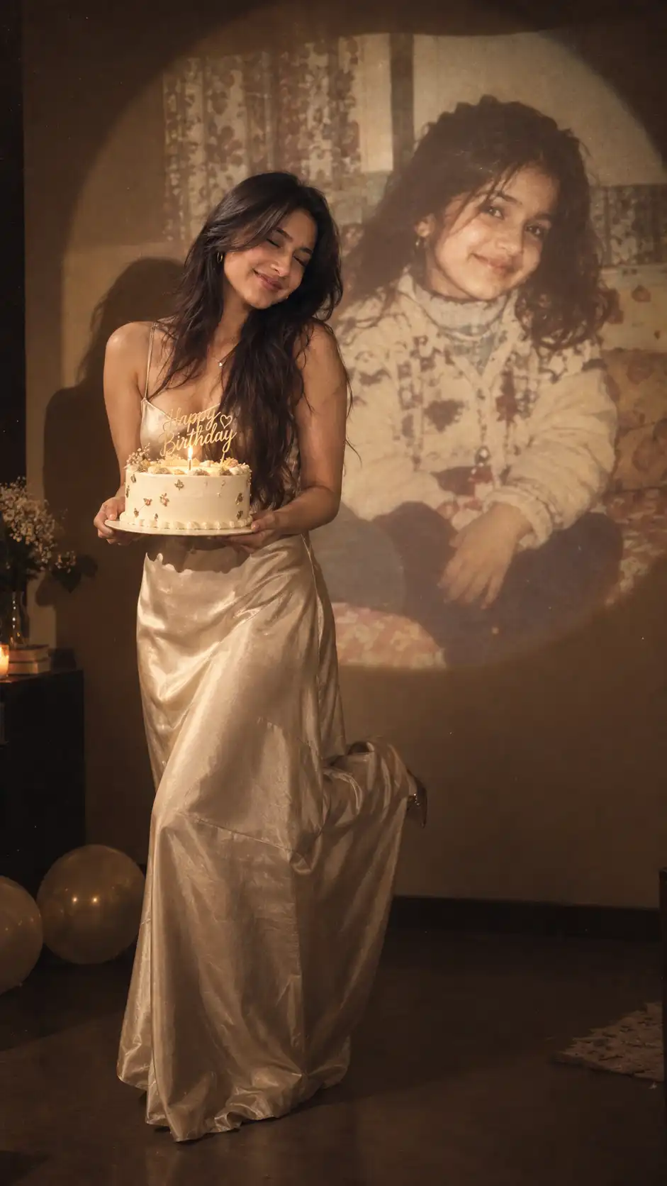Example result for Birthday Childhood Memory Portrait AI image prompt